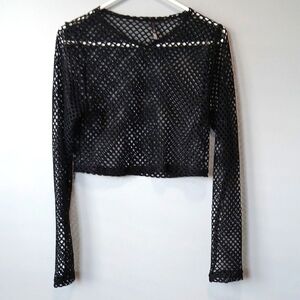 Bodyrage Mesh Net Womens Large Top Punk Grunge Gorpcore Vamp Skater Streetwear